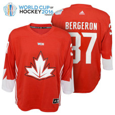 Youth Ice Hockey Patrice Bergeron #37 Red 2016 World Cup Replica Jersey