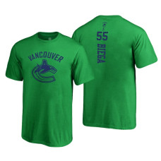 Vancouver Canucks #55 Alex Biega Kelly Green 2018 Fanatics Branded Backer T-shirt