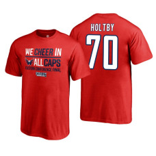 Youth Washington Capitals #70 Braden Holtby 2018 Stanley Cup Final Red Eastern Champions T-Shirt