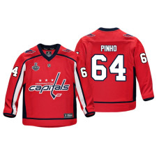 Youth Washington Capitals #64 Brian Pinho 2018 Stanley Cup Final Replica Player Red Jersey