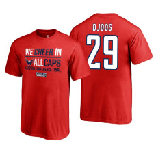 Youth Washington Capitals #29 Christian Djoos 2018 Stanley Cup Final Red Eastern Champions T-Shirt