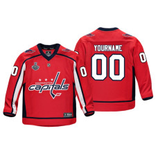 Youth Washington Capitals #00 Custom 2018 Stanley Cup Final Player Red Custom Jersey