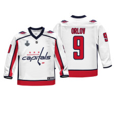 Youth Washington Capitals #9 Dmitry Orlov 2018 Stanley Cup Final Replica Player White Jersey