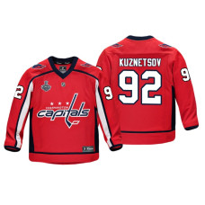 Youth Washington Capitals #92 Evgeny Kuznetsov 2018 Stanley Cup Final Replica Player Red Jersey