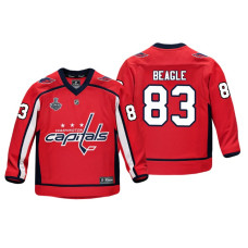 Youth Washington Capitals #83 Jay Beagle 2018 Stanley Cup Final Replica Player Red Jersey