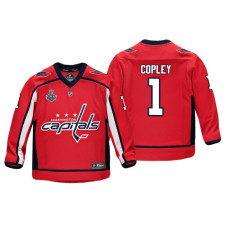 Youth Washington Capitals #1 Pheonix Copley 2018 Stanley Cup Final Replica Player Red Jersey