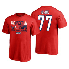 Youth Washington Capitals #77 T.J. Oshie 2018 Stanley Cup Final Red Eastern Champions T-Shirt