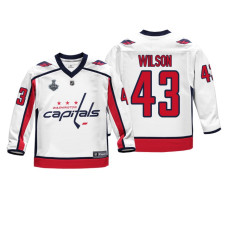 Youth Washington Capitals #43 Tom Wilson 2018 Stanley Cup Final Replica Player White Jersey