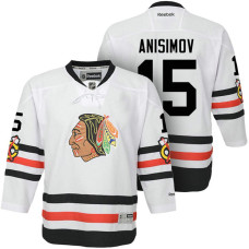 Youth Chicago Blackhawks #15 Artem Anisimov White Premier Jersey