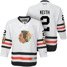 Youth Chicago Blackhawks #2 Duncan Keith White Premier Jersey