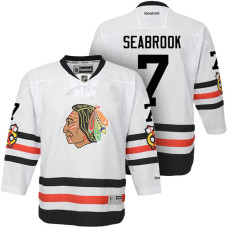 Youth Chicago Blackhawks #7 Brent Seabrook White Premier Jersey