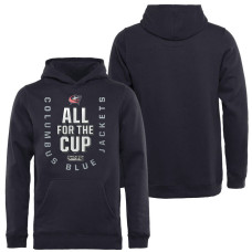 Youth Navy Stanley Cup Playoffs Pullover Hoodie Columbus Blue Jackets