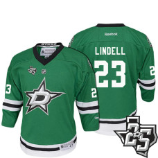 Youth Dallas Stars #23 Esa Lindell Green 1995-2017 25th Anniversary Home Jersey