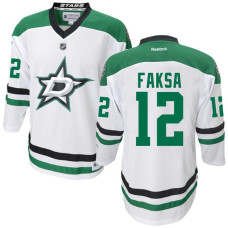 Youth Dallas Stars Radek Faksa #12 White Premier Away Jersey