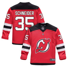 Youth New Jersey Devils #35 Cory Schneider Red 2018 New Season Home Jersey