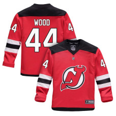 Youth New Jersey Devils #44 Miles Wood Red 2018 New Season Home Jersey