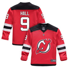 Youth New Jersey Devils #9 Taylor Hall Red 2018 New Season Home Jersey