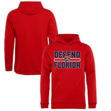 Youth Florida Panthers Red Defend City Hometown Pullover Hoodie