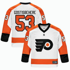 Youth Philadelphia Flyers #53 Shayne Gostisbehere White 2018 New Season Team Road Jersey