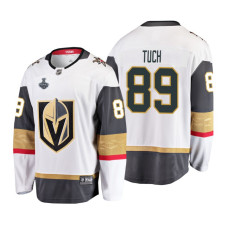 Youth Vegas Golden Knights #89 Alex Tuch Breakaway Road White Jersey With 2023 Stanley Cup Patch