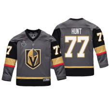 Youth Vegas Golden Knights #77 Brad Hunt Gray Replica Player Stanley Cup Final 2018 Jersey