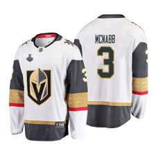 Youth Vegas Golden Knights #3 Brayden McNabb 2018 Stanley Cup Final Breakaway Road White Jersey