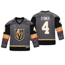 Youth Vegas Golden Knights #4 Clayton Stoner Gray Replica Player Stanley Cup Final 2018 Jersey