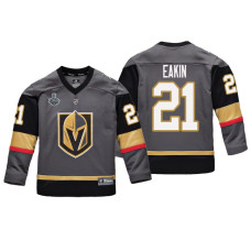 Youth Vegas Golden Knights #21 Cody Eakin Gray Replica Player Stanley Cup Final 2018 Jersey