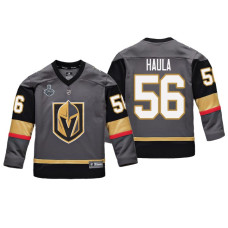 Youth Vegas Golden Knights #56 Erik Haula Gray Replica Player Jersey With 2023 Stanley Cup Patch