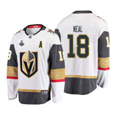 Youth Vegas Golden Knights #18 James Neal Breakaway Road White Jersey With 2023 Stanley Cup Patch