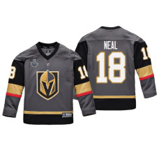 Youth Vegas Golden Knights #18 James Neal Gray Replica Player Stanley Cup Final 2018 Jersey