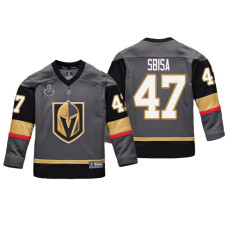 Youth Vegas Golden Knights #47 Luca Sbisa Gray Replica Player Stanley Cup Final 2018 Jersey