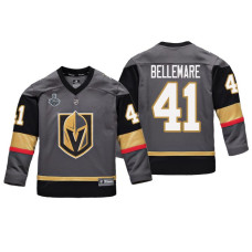 Youth Vegas Golden Knights #41 Pierre-Edouard Bellemare Gray Replica Player Jersey With 2023 Stanley Cup Patch