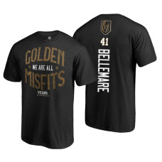 Youth Vegas Golden Knights #41 Pierre-Edouard Bellemare 2018 Stanley Cup Final Black Golden Misfits T-shirt