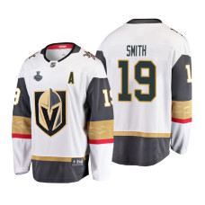 Youth Vegas Golden Knights #19 Reilly Smith Breakaway Road White Jersey With 2023 Stanley Cup Patch