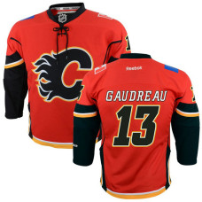 Youth Flames #13 Johnny Gaudreau Red Premier Home Jersey