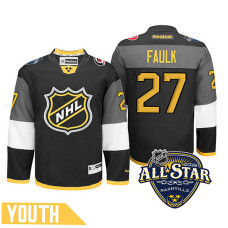 Youth Carolina Hurricanes Justin Faulk #27 Black 2016 All-Star Premier Jersey