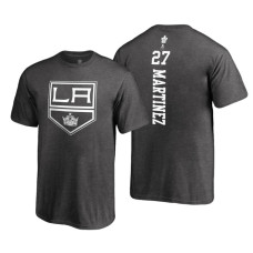 Los Angeles Kings #27 Alec Martinez Heathered Gray 2018 Fanatics Branded Backer T-shirt