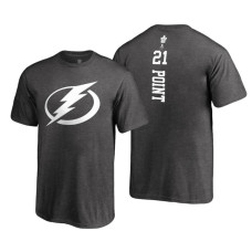 Tampa Bay Lightning #21 Brayden Point Heathered Gray 2018 Fanatics Branded Backer T-Shirt