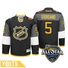 Youth Calgary Flames Mark Giordano #5 Black 2016 All-Star Premier Jersey