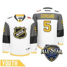 Youth Calgary Flames Mark Giordano #5 White 2016 All-Star Premier Jersey