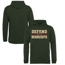 Youth Minnesota Wild Green Defend City Hometown Pullover Hoodie