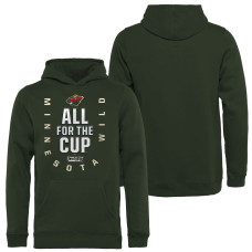 Youth Green Stanley Cup Playoffs Pullover Hoodie Minnesota Wild