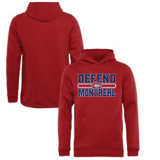 Youth Montreal Canadiens Red Defend City Hometown Pullover Hoodie