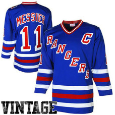 Youth New York Rangers #11 Mark Messier Navy Blue Throwback Jersey