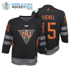 Youth Ice Hockey Jack Eichel #15 Black 2016 World Cup Replica Jersey