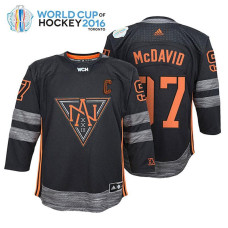 Youth Ice Hockey Connor McDavid #97 Black 2016 World Cup Captain Premier Player Jersey