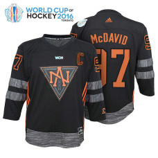 Youth Ice Hockey Connor McDavid #97 Black 2016 World Cup Captain Replica Jersey