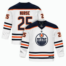 Youth Edmonton Oilers #25 Darnell Nurse White 2018 New Season Team Road Jersey