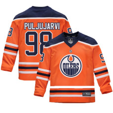 Youth Edmonton Oilers #98 Jesse Puljujarvi Orange 2018 New Season Home Jersey